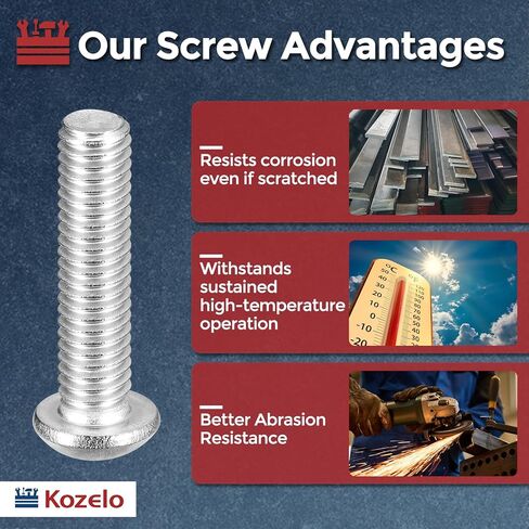 20 قطعة من براغي غطاء مقبس الرأس - [#10-32x2] 18-8 من الفولاذ المقاوم للصدأ - مقاومة للتآكل من الدرجة الصناعية للمطبخ والحمام والأثاث والمشروعات اليدوية in Kuwait