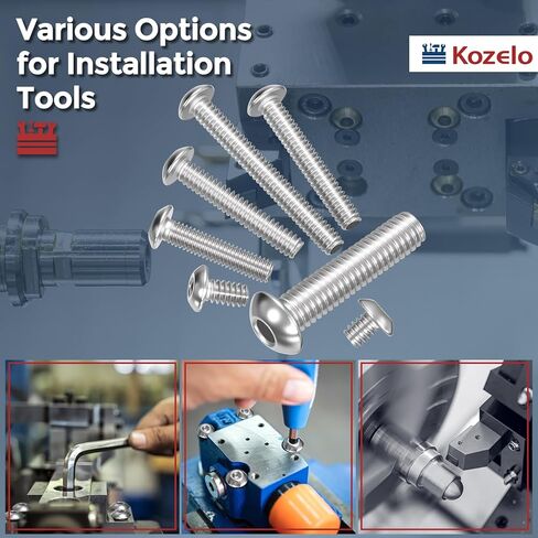 20 قطعة من براغي غطاء مقبس الرأس - [#10-32x2] 18-8 من الفولاذ المقاوم للصدأ - مقاومة للتآكل من الدرجة الصناعية للمطبخ والحمام والأثاث والمشروعات اليدوية in Kuwait