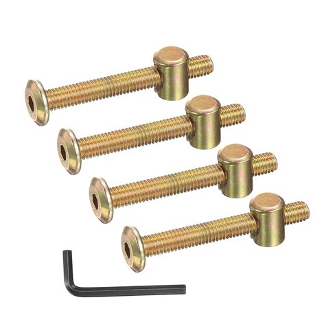 PATIKIL 6 Set Bunk Bed Bolts and Nuts Kit, M6x110mm Furniture Bolts Hex Drive Socket Cap Hardware Replacement for Beds Headboards Chairs in Saudi Arabia