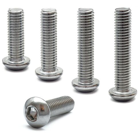 MonsterBolts - براغي غطاء مقبس رأس الزر #10-32 × 1/2 بوصة، ASME B18.3، الفولاذ المقاوم للصدأ، 10 عبوات in Saudi Arabia