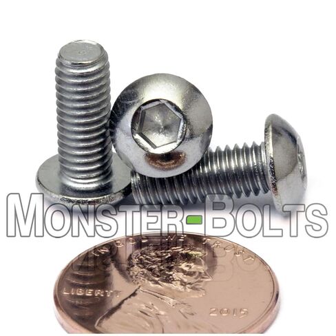 MonsterBolts - براغي غطاء مقبس رأس الزر #10-32 × 1/2 بوصة، ASME B18.3، الفولاذ المقاوم للصدأ، 10 عبوات in Saudi Arabia