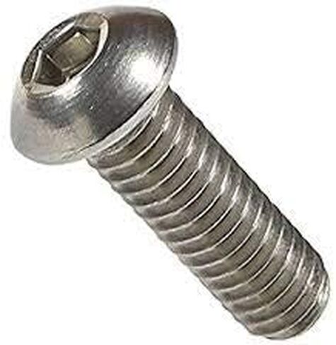 1/4"-28 x 5/8" Button Head Socket Cap Screw, Allen Socket Drive, 18-8 Stainless Steel, Full Thread - Quantity 25 - by Fastener Depot, LLC in Saudi Arabia