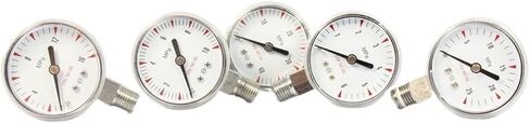 1PCS 1/4"NPT stainless steel gas pressure gauge bottom connection(0-6000psi,Bottom connection) in Saudi Arabia
