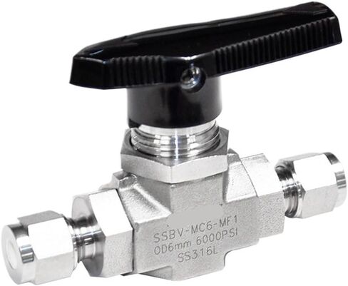 1PCS 1/8 inch 1/4 inch 3/8 inch 6mm 8mm 10mm 1000PSI stainless steel 316 gas ball valve medium pressure(6mm) in Saudi Arabia