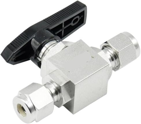 1 قطعة 1/8 "3 مللي متر 316 الفولاذ المقاوم للصدأ صمام كروي صغير مقبض يدوي 3000PSI (1/8") in Saudi Arabia