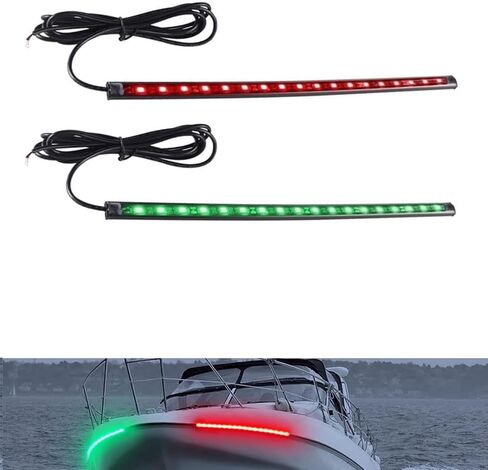 Navigation Lights LED Red/Green - Boat Bow Lights Waterproof IP67, 12V DC Night Fishing Lights for Pontoon Kayak Sailboat in Saudi Arabia