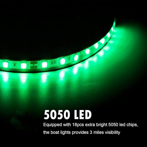 أضواء الملاحة LED أحمر/أخضر - أضواء قوس القارب مقاومة للماء IP67، 12 فولت تيار مستمر أضواء الصيد الليلية للقوارب الشراعية العائمة in Kuwait