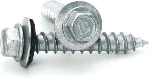 Hex Washer Head Mechanical Galvanized Roofing Screws - #14 x 2" Qty 250 in Kuwait