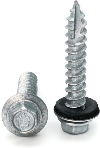 Hex Washer Head Mechanical Galvanized Roofing Screws - #14 x 2" Qty 250 in Kuwait