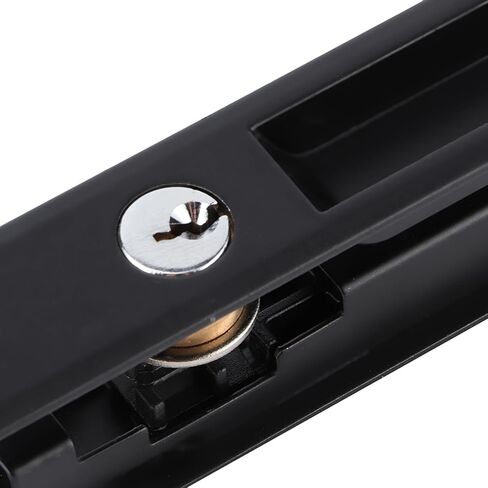 قفل خطاف للباب المنزلق من EVGATSAUTO، قفل من الفولاذ المقاوم للصدأ مزدوج الجوانب مع تباعد فتحة المسمار 6.7 بوصة للأبواب الزجاجية المتنقلة (أسطوانة المفاتيح) in Kuwait