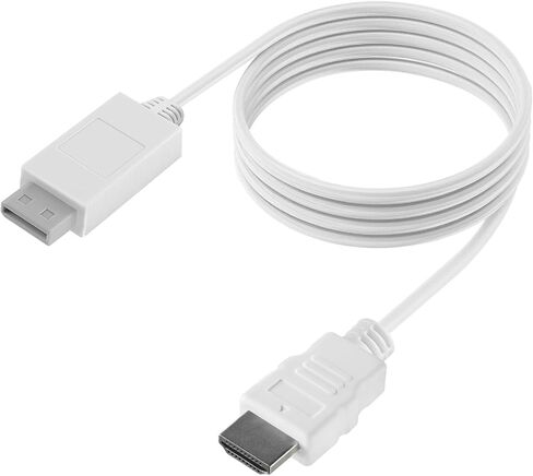 محول كابل WII إلى HDMI بطول 5 أقدام، للاستخدام مع أجهزة Full HD 1080P مع منفذ HDMI، متوافق مع WII، U، HDTV، شاشة (أبيض) in Kuwait
