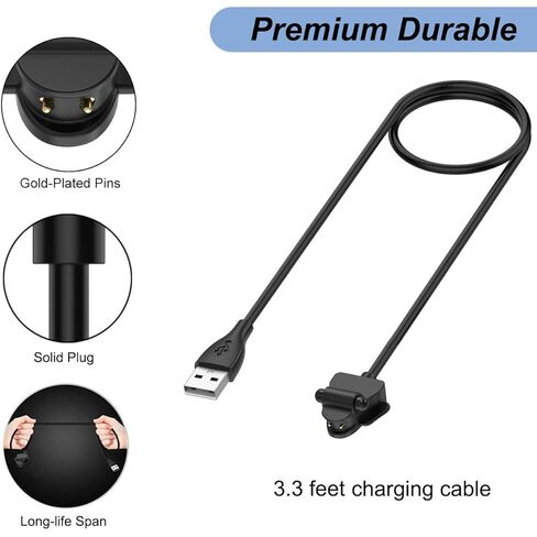 Emilydeals Charger for RayBan Meta Wayfarer/Skyler/Headliner - Replacement USB Charging Cable Accessories for Ray-Ban Meta Smart AI Glasses (2-Pack, 3.3ft/1m) in Saudi Arabia