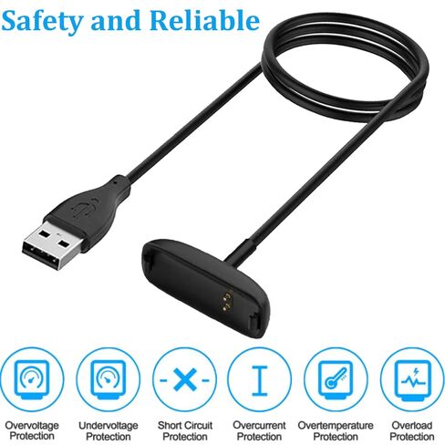 Charger for Fitbit Inspire 2 & Ace 3 - Replacement USB Charging Cable Dock for Fitbit Inspire 2 & Ace 3 Fitness Tracker 3.3ft / 100cm (2) in Saudi Arabia