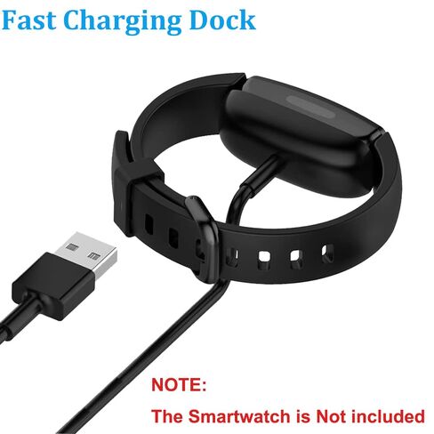 Charger for Fitbit Inspire 2 & Ace 3 - Replacement USB Charging Cable Dock for Fitbit Inspire 2 & Ace 3 Fitness Tracker 3.3ft / 100cm (2) in Saudi Arabia