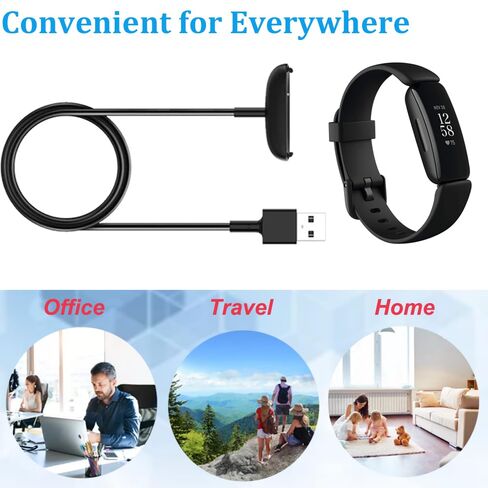 Charger for Fitbit Inspire 2 & Ace 3 - Replacement USB Charging Cable Dock for Fitbit Inspire 2 & Ace 3 Fitness Tracker 3.3ft / 100cm (2) in Saudi Arabia