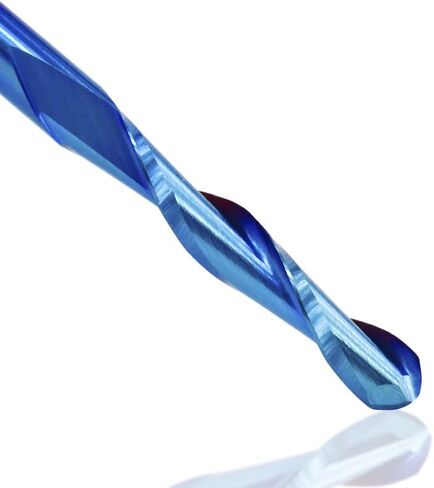 10 قطعة 2 المزامير الكرة الأنف نهاية مطحنة الصلبة كربيد CNC راوتر بت 3.175 عرقوب دوامة طحن أداة 0.8-2.5 مللي متر قطر نانو الأزرق طلاء دوامة قاطعة المطحنة in Kuwait