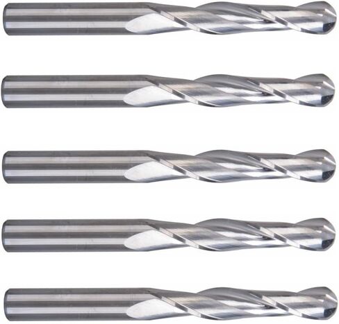 5pcs Ball Nose End Mills 6x6x70mm 2 Flute Carbide Ball Nose Router Bit 32mm CEL Spiral Milling Cutter in Saudi Arabia