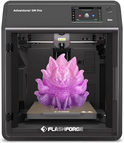طابعة Flashforge AD5M Pro 3D-تسوية تلقائية عالية السرعة ، 600 مم/ثانية ، و 1 نقرة ، وطباعة هادئة 50dB مع الكاميرا ، وحزمة فوهة 0.4 و 0.6 مم ، وتبريد مساعدًا ، و 220 × 220 × 220 مم. in Saudi Arabia