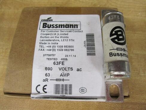 Bussmann 63FE Cooper Fuse 63A 690V (Pack of 10) in Saudi Arabia