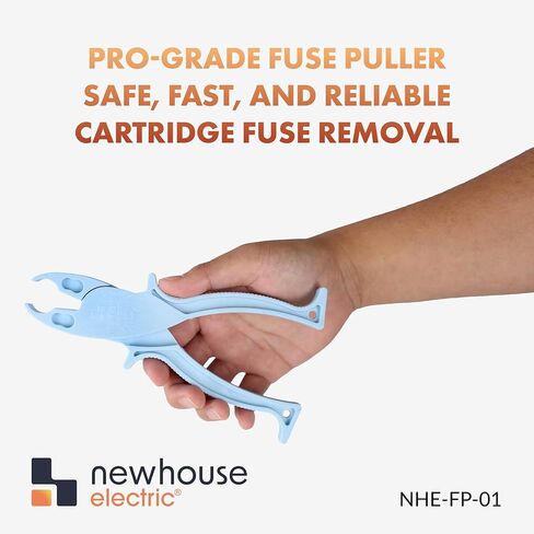 Newhouse Electric 7.25-in. Fuse Puller Tool NHE-FP-1, Non-Conductive Nylon Removal Tool for 13/32 to 13/16 in. Cartridge and Glass Fuses, Electrical Tool for HVAC, Home Improvement, and Panel Kits in Kuwait