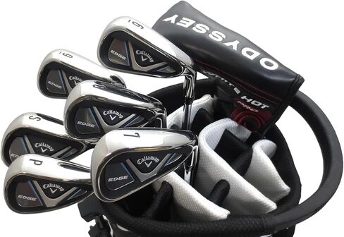 مجموعة جولف Callaway Tall للرجال، خشبية، هجينة، مكاوي، Odyssey Putter Regular Flex +1" in Saudi Arabia