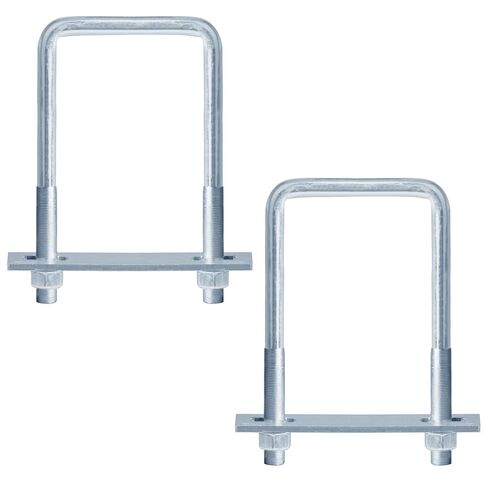 2 Pcs Square U-Bolt for Trailer, 1/2" x 4" x 6-3/4", Galvanized Steel in Saudi Arabia