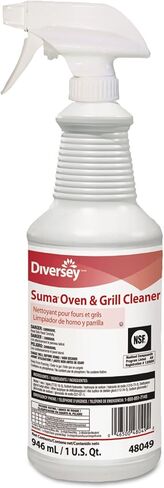 Diversey 948049 SUMA Oven and Grill Cleaner, Heavy Duty Removes Baked on Grease and Carbon Buildup, Capped Ready-to-Use Gel, 32-Ounce (Pack of 12 with 2 Spray Nozzles) in Saudi Arabia