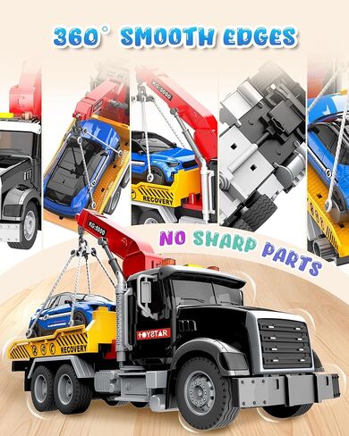 Kids Toys for 3 4 5 6 7 Years Old Boys, 15" Large Farm Truck with Loading Crane and 6 Trunks Friction Powered Truck Vehicle Toy for Toddler, Birthday Gifts for Boy Toddler Child in Saudi Arabia