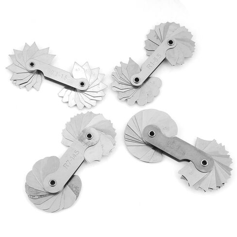 مجموعة قياس نصف القطر، أداة قياس قوس محدب داخلي وخارجي محمول من الفولاذ لفحص الأدوات وصانعي القوالب in Kuwait