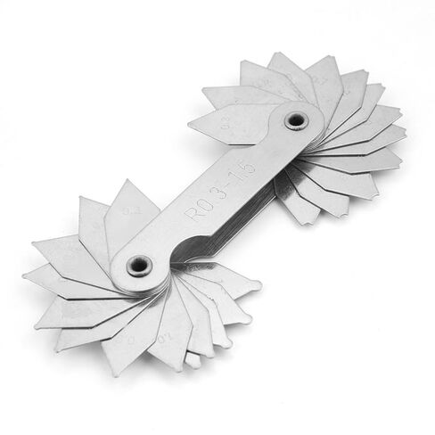 مجموعة قياس نصف القطر، أداة قياس قوس محدب داخلي وخارجي محمول من الفولاذ لفحص الأدوات وصانعي القوالب in Kuwait