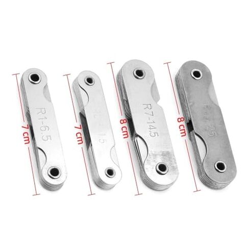 مجموعة قياس نصف القطر، أداة قياس قوس محدب داخلي وخارجي محمول من الفولاذ لفحص الأدوات وصانعي القوالب in Kuwait