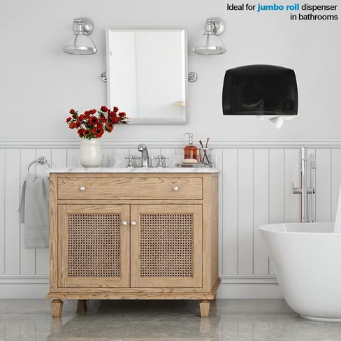 رول مناديل تجاري كبير 3 طبقات، قطر 8 بوصة (20 سم)، أبيض، (4 رول/كرتون) in Kuwait