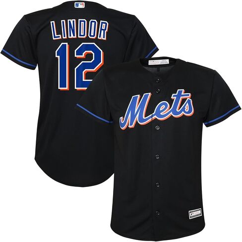 Francisco Lindor New York Mets MLB Kids 4-7 Black Alternate Player Jersey in Saudi Arabia