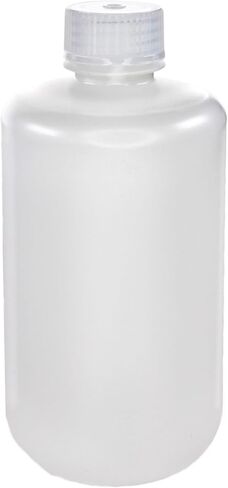 EISCO - Pack of 12, 250mL Sterile Narrow Mouth HDPE Translucent Reagent Bottles with Polypropylene Caps, Leak-Proof, Chemical Resistant, Laboratory Storage Bottles, -100 to 120°C Temperature Range in Saudi Arabia