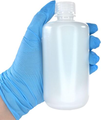 EISCO - Pack of 12, 250mL Sterile Narrow Mouth HDPE Translucent Reagent Bottles with Polypropylene Caps, Leak-Proof, Chemical Resistant, Laboratory Storage Bottles, -100 to 120°C Temperature Range in Saudi Arabia