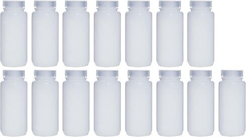 زجاجات كاشف HDPE واسعة الفم مقاومة للأشعة فوق البنفسجية مع أغطية، 4 أونصة 125 مل، عبوة من 24 قطعة in Kuwait