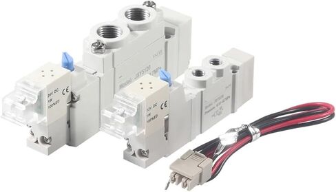 1 قطعة JSY 2-Position 5-Way الملف اللولبي صمام هوائي الملحقات DC12V/24 فولت L-شكل المقبس نوع (JSY3120 DC24V) in Saudi Arabia
