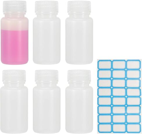 PATIKIL 6Pcs Plastic Reagent Bottles, 10ml Laboratory Grade Chemical Sample Bottles HDPE Leak-Proof Liquids Storage Containers for Lab Reagents Travel Toiletries, Semi Transparent in Saudi Arabia
