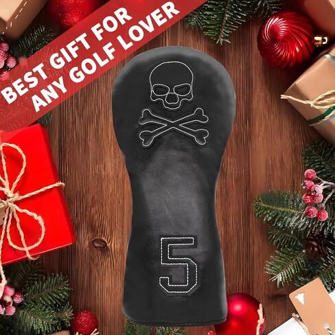 Golf Head Cover Club Covers Funny Fairway Wood Headcovers Head Covers Golf headcovers with Soft Lining for Golf Gift-Skull Style in Saudi Arabia