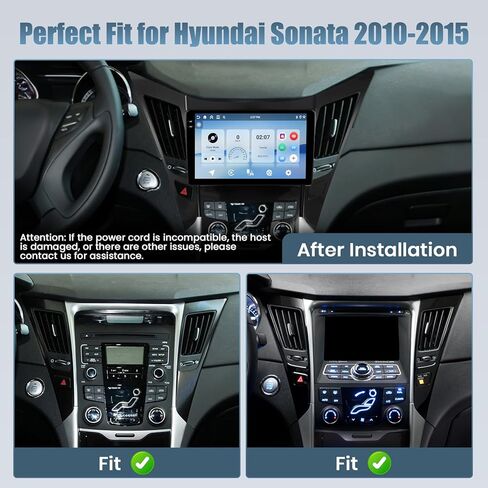 راديو 4+64G Android 15 لسيارة Hyundai Sonata 2010-2015، شاشة لمس 9 بوصات لستيريو السيارة Sonata، CarPlay اللاسلكي/Android Auto، 5 جيجا هرتز WiFi، Bluetooth 5.0، EQ، GPS، 1280 * 720، كاميرا احتياطية in Saudi Arabia