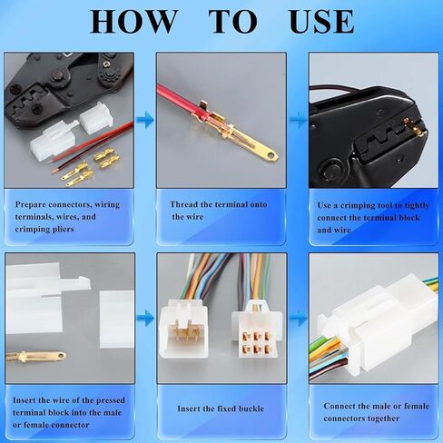 580PCS 2.8mm Wire Connector Kit - Automotive Electrical Connector Assortment with 2 3 4 6 9 Pin Male & Female Plug Housings and Crimp Terminals - Universal Wiring Repair Kit for Car Motorcycle Boat in Saudi Arabia