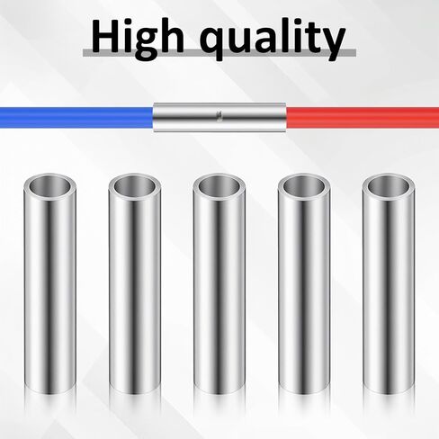 100 قطعة 22-18 AWG غير معزولة بعقب موصلات غير معزولة بعقب لصق موصلات سلس محطات تجعيد كهربائية تجعيد إصلاح بأعقاب الوصلات عدة لأسلاك كهربائية موثوقة والربط in Saudi Arabia