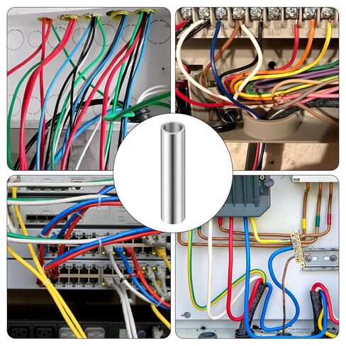 100 قطعة 22-18 AWG غير معزولة بعقب موصلات غير معزولة بعقب لصق موصلات سلس محطات تجعيد كهربائية تجعيد إصلاح بأعقاب الوصلات عدة لأسلاك كهربائية موثوقة والربط in Saudi Arabia