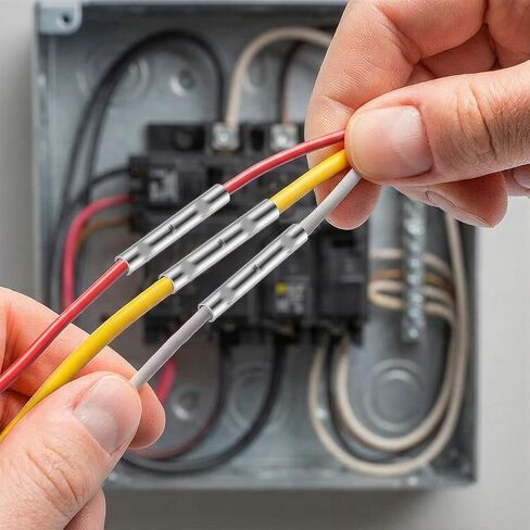 100 قطعة 22-18 AWG غير معزولة بعقب موصلات غير معزولة بعقب لصق موصلات سلس محطات تجعيد كهربائية تجعيد إصلاح بأعقاب الوصلات عدة لأسلاك كهربائية موثوقة والربط in Saudi Arabia