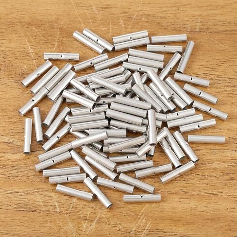 100 قطعة 22-18 AWG غير معزولة بعقب موصلات غير معزولة بعقب لصق موصلات سلس محطات تجعيد كهربائية تجعيد إصلاح بأعقاب الوصلات عدة لأسلاك كهربائية موثوقة والربط in Saudi Arabia