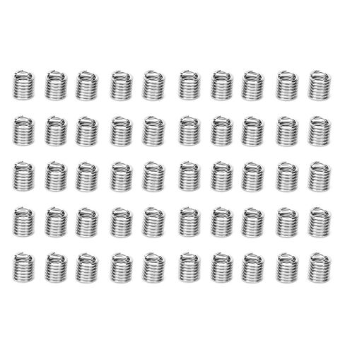 50Pcs Thread Inserts Wire Protection Sleeve Repair Tool Fastener Hardware US Standard 5/16in 18x1 5D Stainless Steel Threaded Sleeves for Aluminum Alloy Zinc Alloy Copper Plastic in Saudi Arabia
