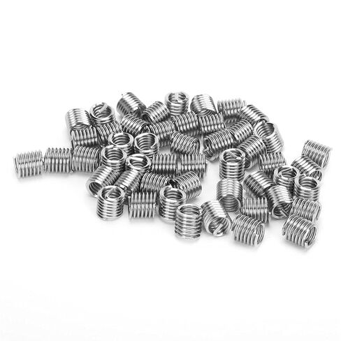 50Pcs Thread Inserts Wire Protection Sleeve Repair Tool Fastener Hardware US Standard 5/16in 18x1 5D Stainless Steel Threaded Sleeves for Aluminum Alloy Zinc Alloy Copper Plastic in Saudi Arabia