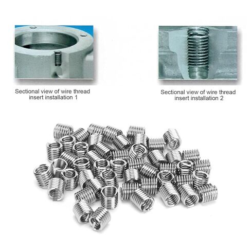 50Pcs Thread Inserts Wire Protection Sleeve Repair Tool Fastener Hardware US Standard 5/16in 18x1 5D Stainless Steel Threaded Sleeves for Aluminum Alloy Zinc Alloy Copper Plastic in Saudi Arabia
