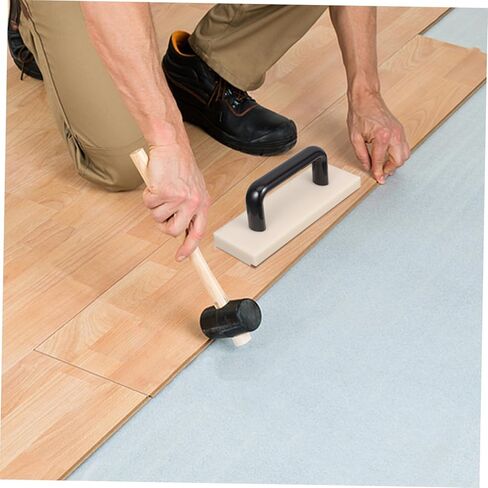 HOMSFOU Nylon Tapping Block with Handle for Vinyl Planking Essential Tool for Hardwood Floor Installation and DIY Projects Compatible Engineered Flooring Saving Accessory in Saudi Arabia