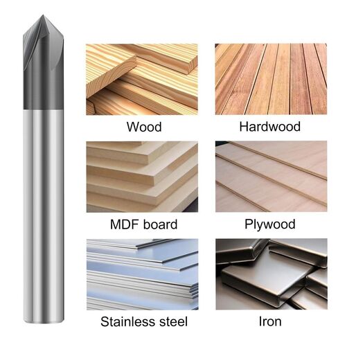 Carbide Chamfer End Mill 4 Flute V Groove Router Bit 3-25mm Dia 90 Degrees Engraving Milling Cutter for Alloy Steels(16xD16x100L) in Saudi Arabia